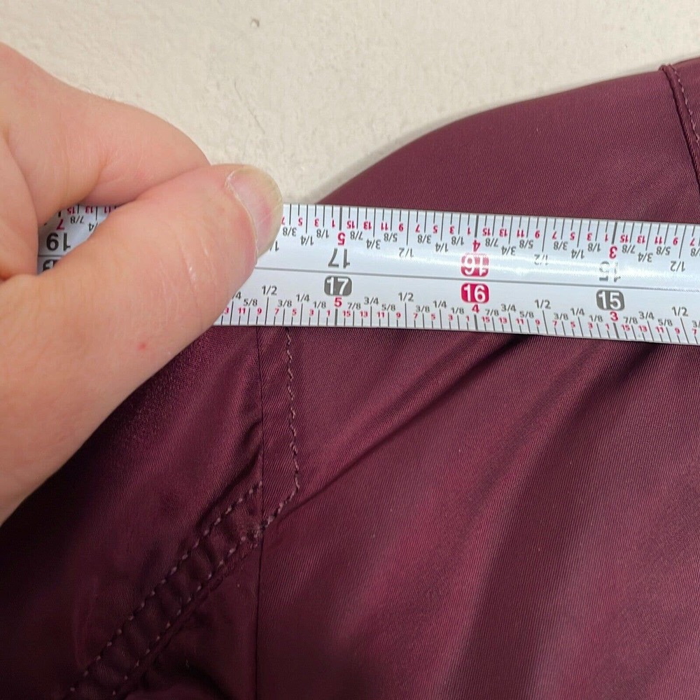 Alpha Industries M Mens Maroon Orange Full Zip Pockets Reversible Bomber Jacket - Picture 9 of 10